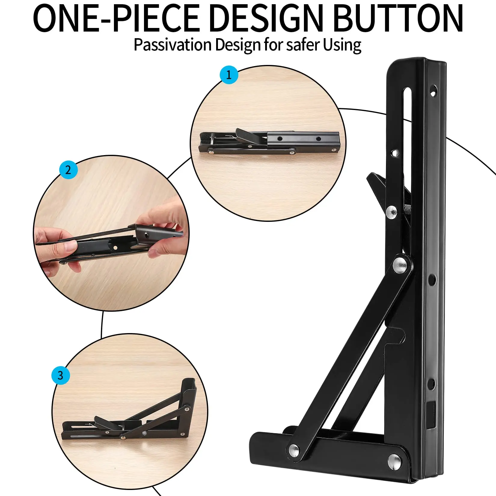 Shelf Bracket 2PCS 8/10/12Inch Bench Table Shelf Bracket Adjustable Wall Mounted