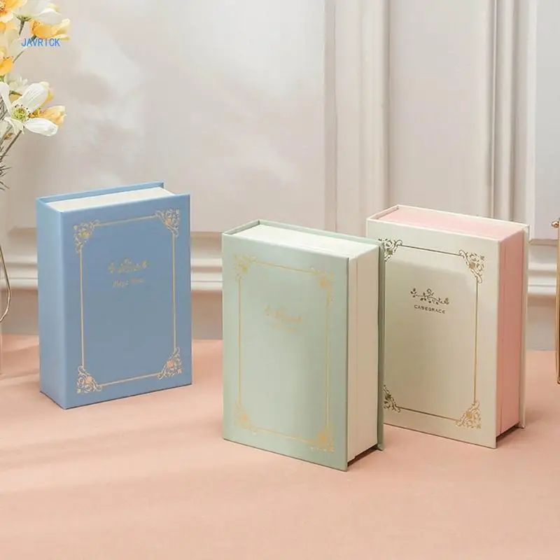High-end Book Jewelry Storage Box Ring Pendant Earring Box European PU Box