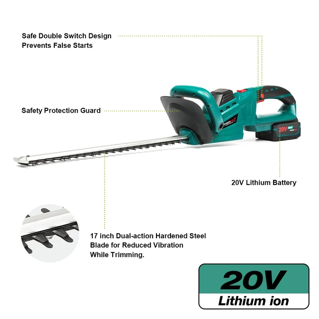 20V Hedge Trimmer Electric Tool Set Chiseza