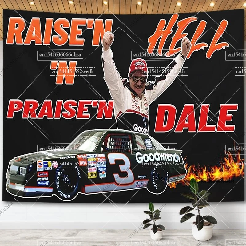 

Dale Earnhardt Racing Wall Flag Funny Meme Tapestry Aesthetic Teen Boys Room Decor Background Cloths Tapestries Outdoor Banner