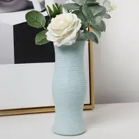 Fashion Nordic Vase Solid Color Flower Vase Non-slip Base Decorative Nordic Style Modern Desktop Flower Container 2
