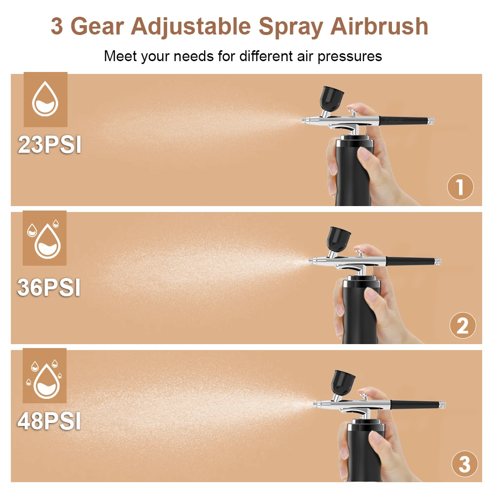 Airbrush Nail With Compressor Portable Airbrush Nail Art Compressor For Nails Cake Painting Crafts Air Brush Kit Nails Spray 4