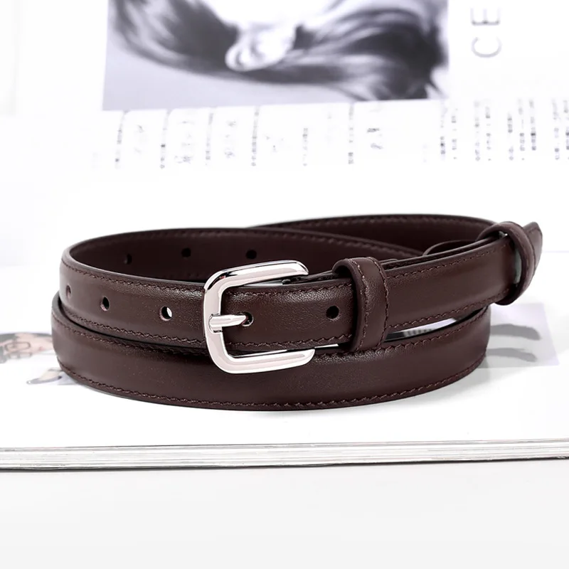 

Новый женский модный кожаный ремень с пряжкой ремни для женщин и мужчин поясной ремень с тонкой черной пряжкой кожаный ремень H07