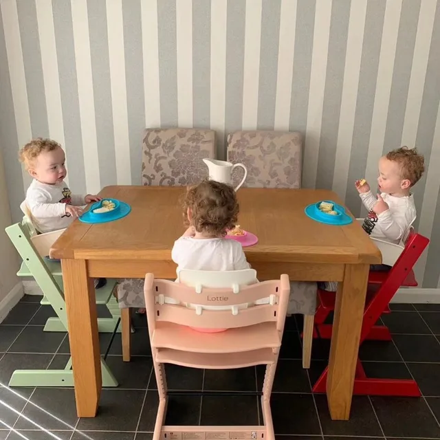 Adjustable Wooden Baby High Chair - Multi-Function Convertible Feeding Seat with Removable Tray & Safety Harness 2