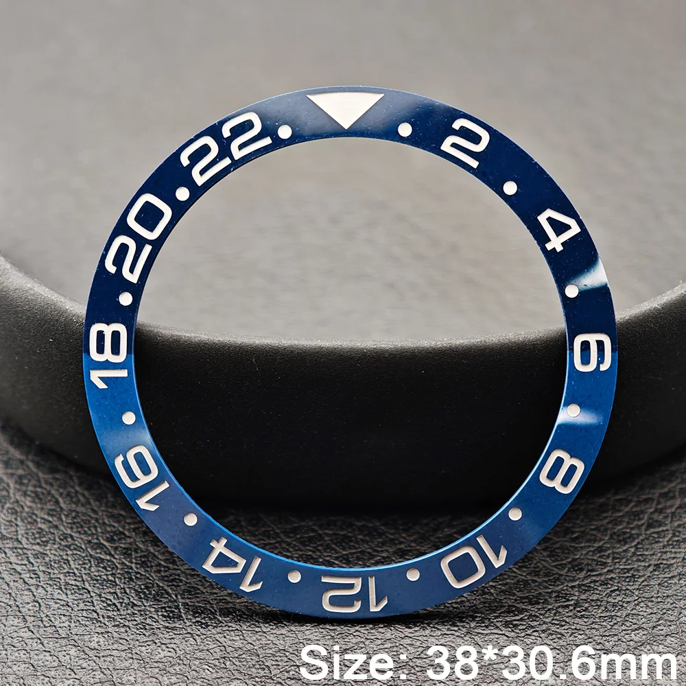 Men's Watch Replacement Bezel Insert with Tilted Ceramic and Carbon Fiber Texture