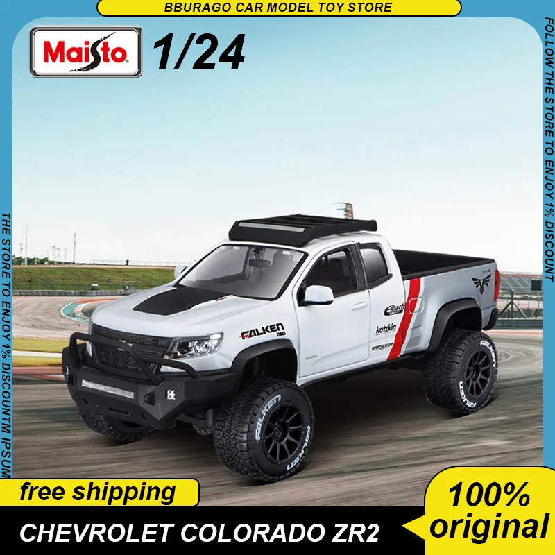 

Maisto 1:24 2017 Chevrolet Colorado ZR2 Pickup Diecast Model Edition Modified Version Alloy Luxury Vehicle Toys Collection Gift