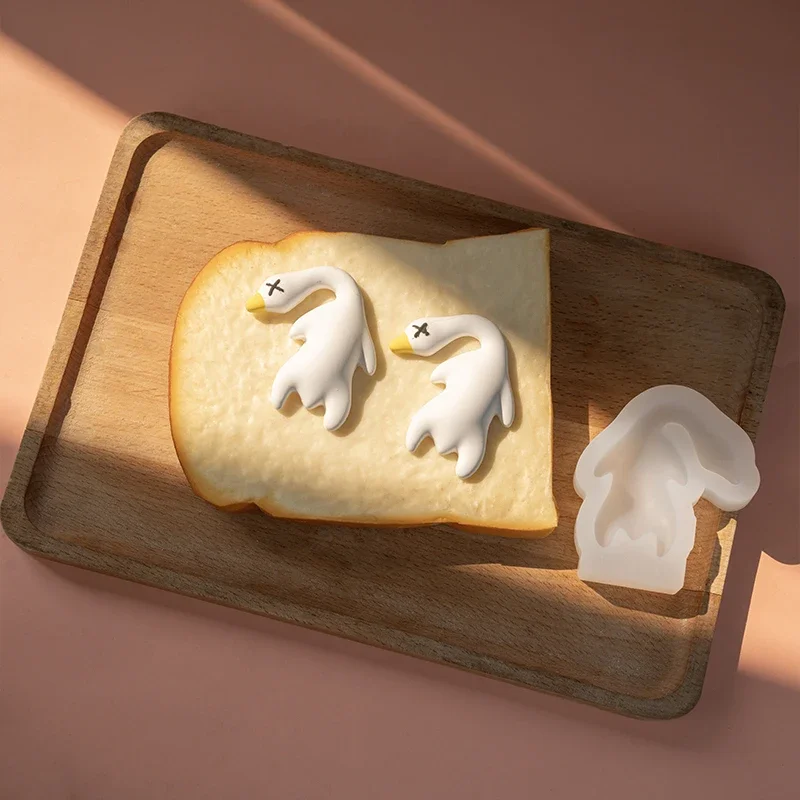 Mini Roast Duck Silicone Mould Handmade Duck Soap Plaster Crafts Resin Cement Mold DIY Chocolate Decoration Cake Baking Supplies