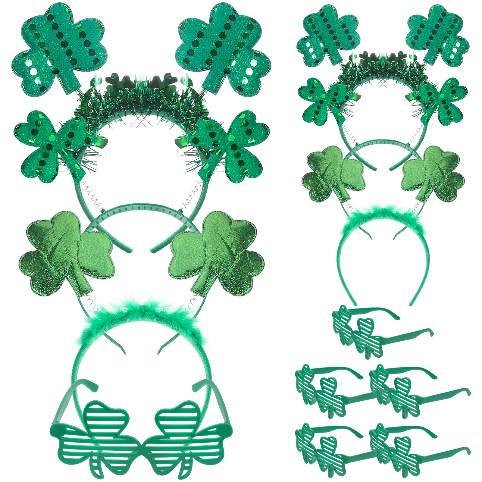 

Irish Headband Party Supplies Holiday Glasses Props Shamrock Eyeglasses St Patrick's Hairband Bands