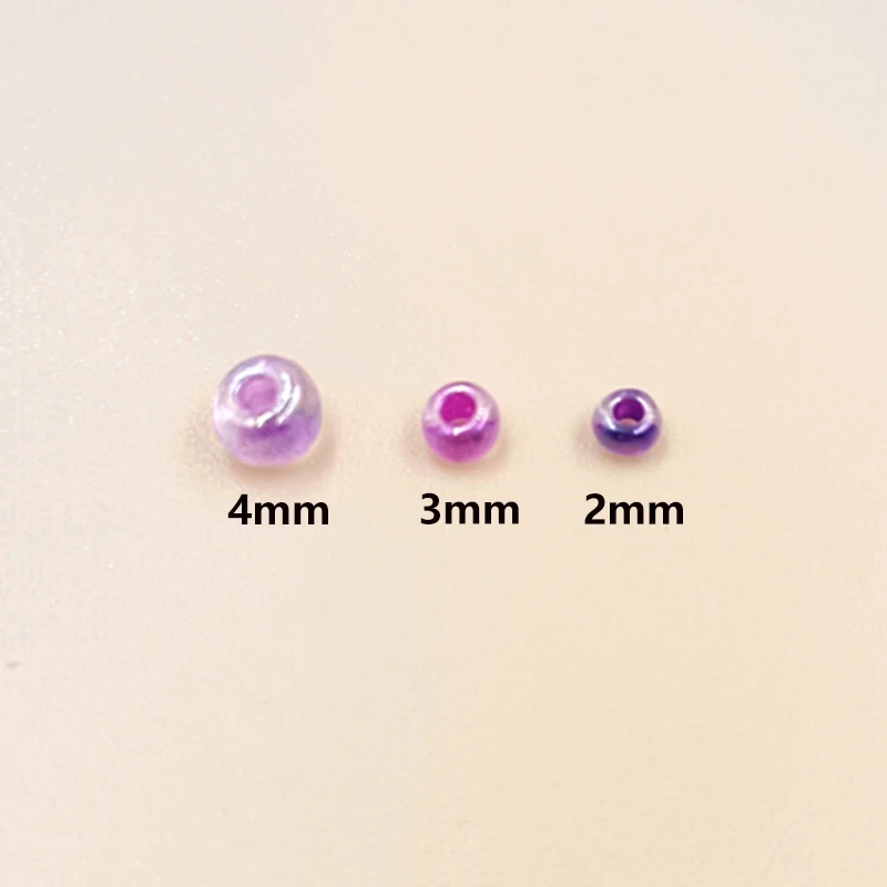 450g/pack 2mm/3mm/4mm Spacer Loose Glass Round Seed Beads  Jewelry Making Earring Keychain DIY Craft Accessories Wholesale
