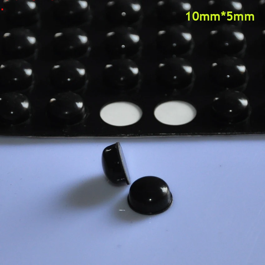 128pcs 10mm*5mm Black Self Adhesive Soft Anti Slip Bumpers Silicone Rubber Feet Pads Great Silica Gel Shock Absorber