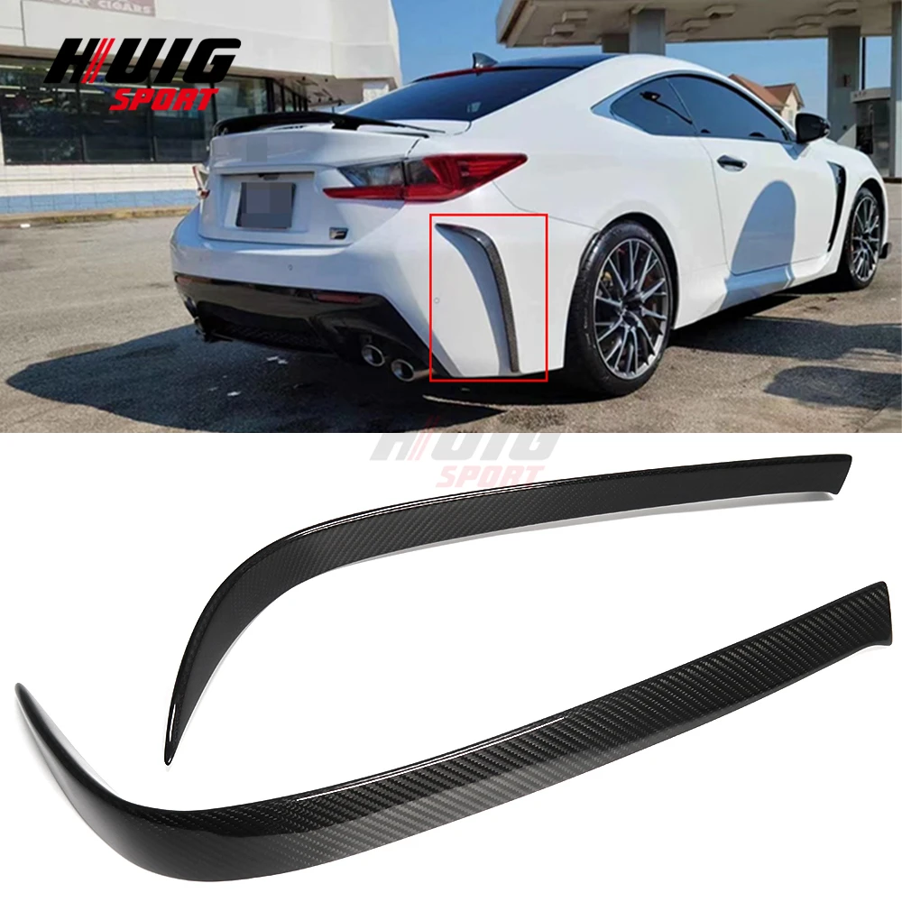 Real Dry Carbon Fiber Rear Bumper Spoiler Air Vent Outlet Trim Cover