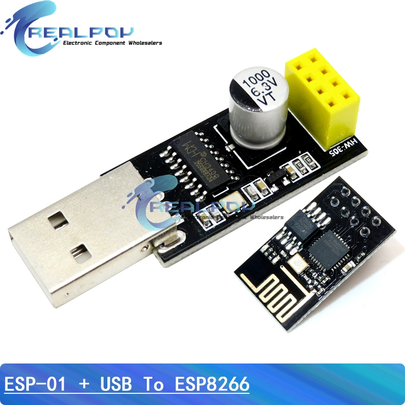 ตัวเลือกสินค้า อะแดปเตอร์โปรแกรม ESP8266 ไร้สาย USB CH340G