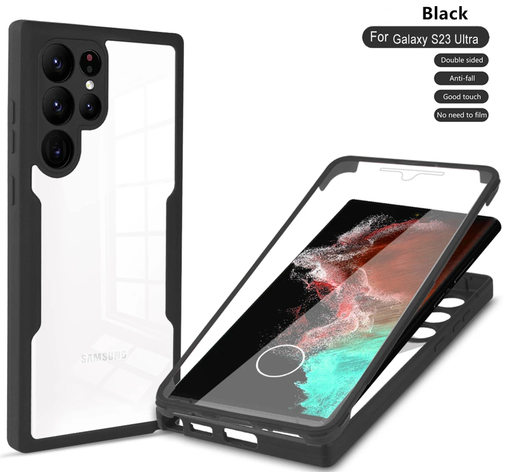 Full Body Clear Phone Case For Samsung Galaxy Series Soft Cover_voghion.com
