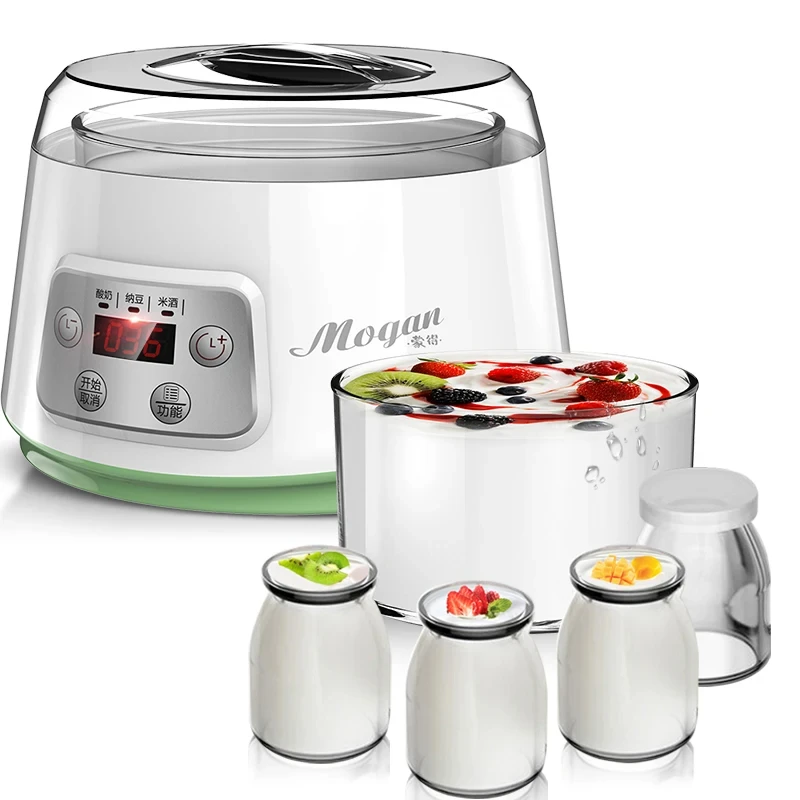 1.3L Automatic Yogurt Machine Constant Temperature Fermentation Rice Wine Machine Natto Glass Liner 3 in 1 Yogurt Maker yogurt maker
