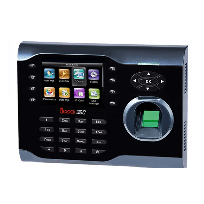 Iclock360 Speed TCP/IP Biometric Fingerprint Time Attendance Recorder Linux System 3 Inch Color Screen Time Clock