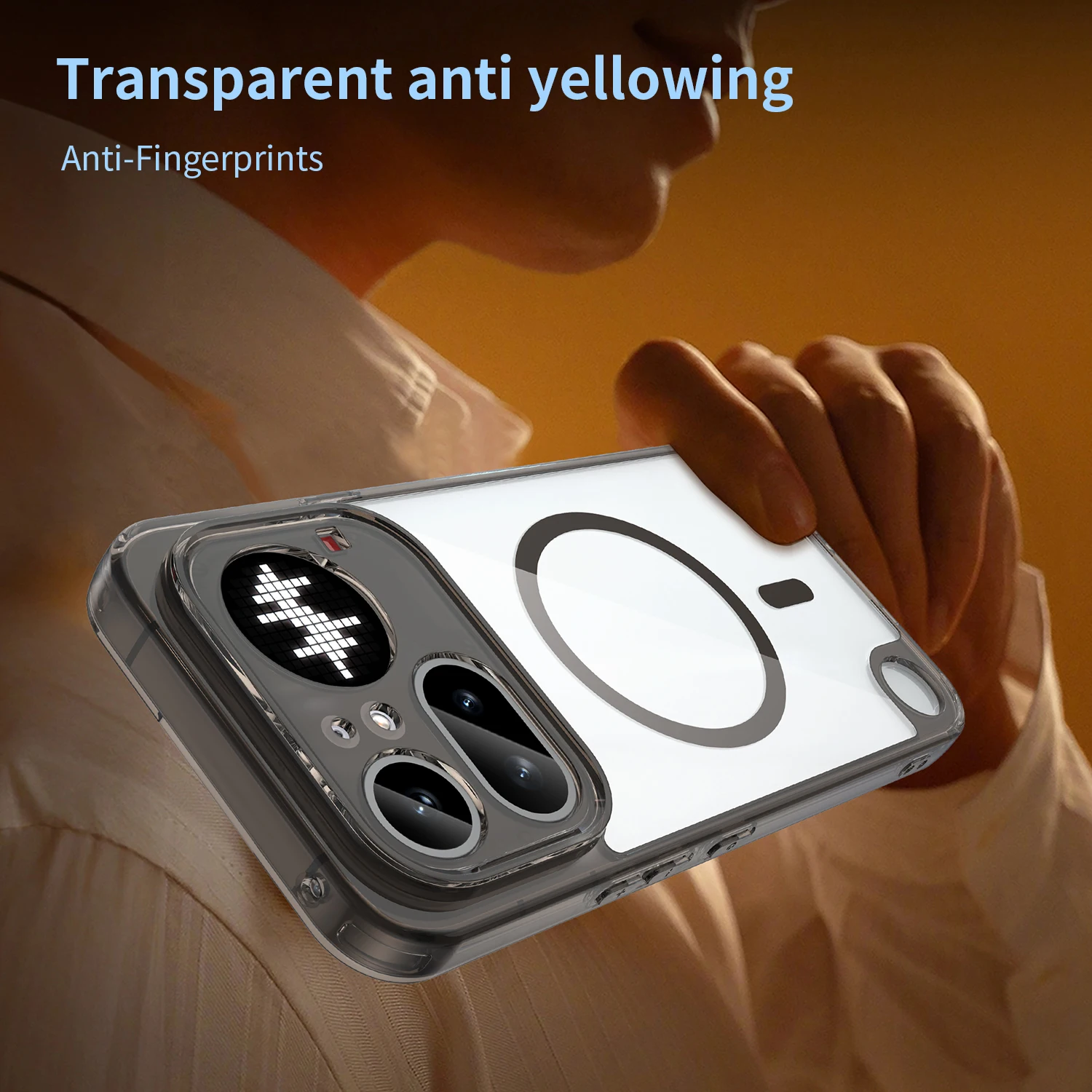 Clear Phone Case with Shockproof Slim Protection and MagSafe Compatibility