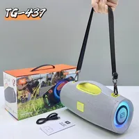 New TG437 20W portable wireless Bluetooth speaker with heavy bass and stereo subwoofer player with LED dazzling lights TF/FM/MP3 2