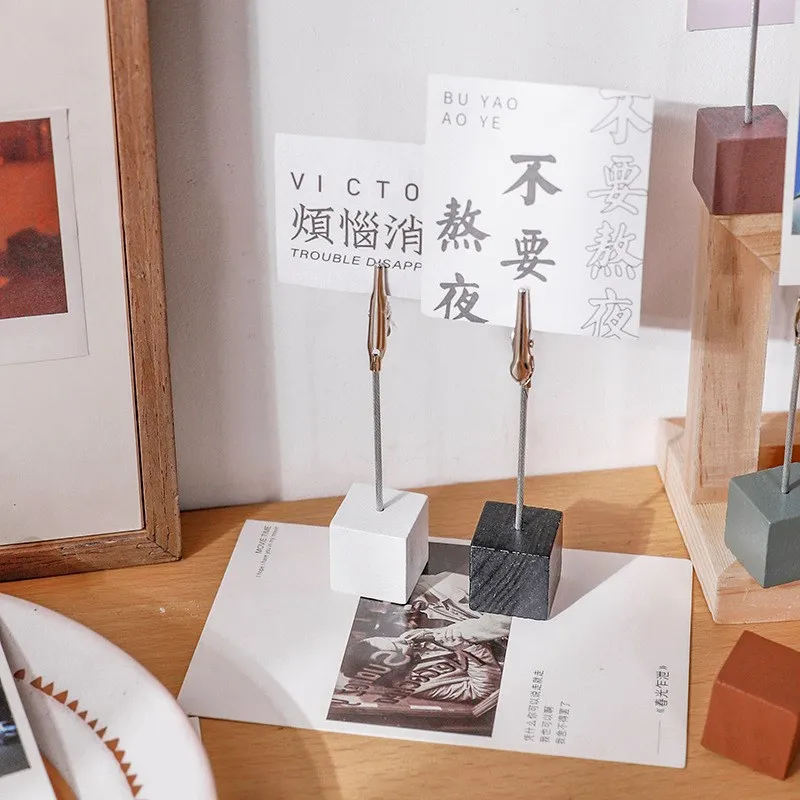 Wood Base Wedding Table Name Number Holder Party Decoration Card Holders Picture Memo Note Photo Clip Holder card holder credit card holder photo card holder desk card holder card display stand postcard holder acrylic sign holder sticky note holder