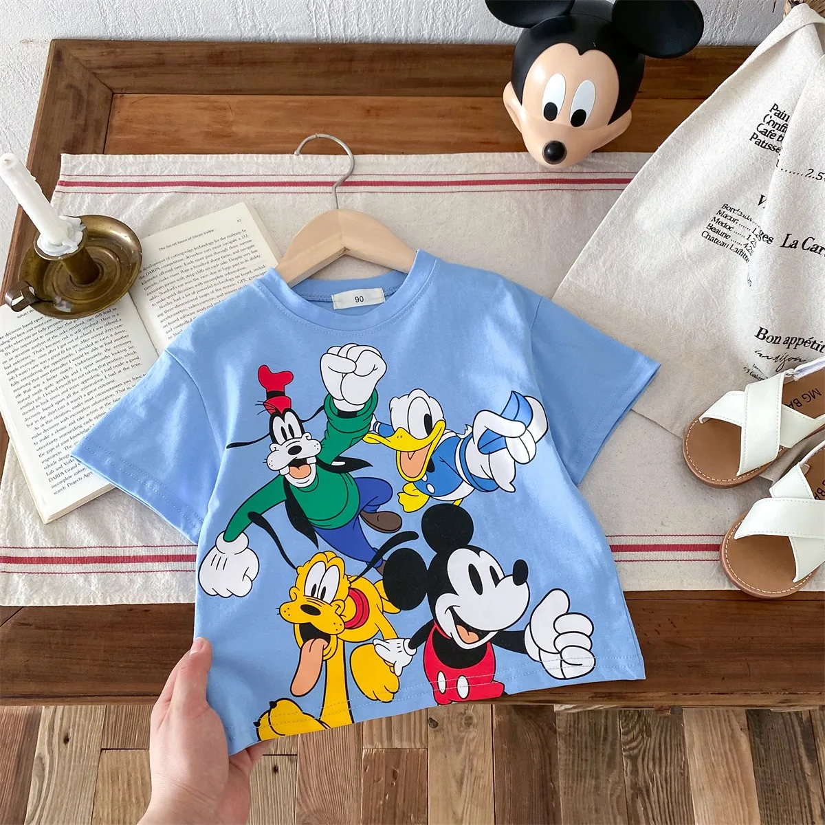 Cartoon Mickey Boys T-shirt 2024 New Summer Clothing Short Sleeve O-neck Pullover Tshirt Children's Clothes Loose Casual Tees 3