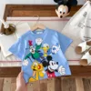 Cartoon Mickey Boys T-shirt 2024 New Summer Clothing Short Sleeve O-neck Pullover Tshirt Children's Clothes Loose Casual Tees 3