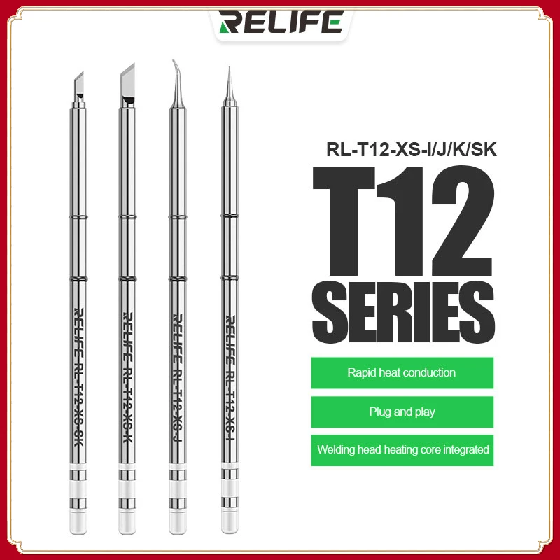 

RL-T12-XS-I/J/SK/K Soldering Solder Iron Tips For Hakko FX951 STC AND STM32 OLED Soldering Station Electric Soldering Iron