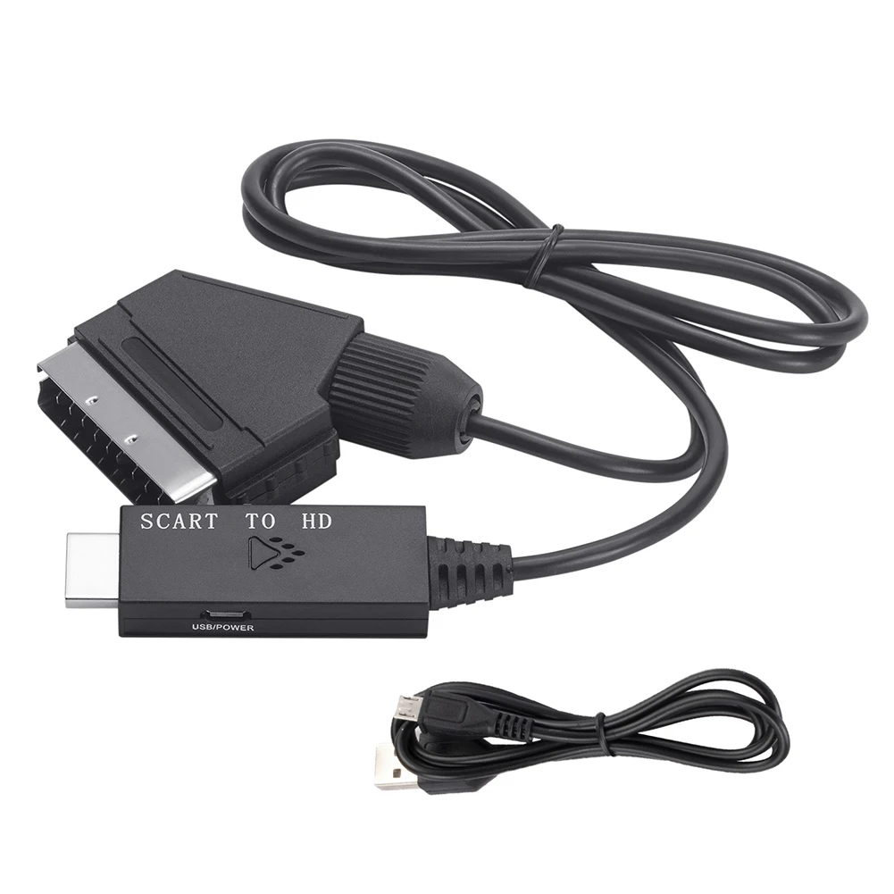    Scart-HDMI ȣȯ 1080P   ȯ, DC 5V ũ USB ̺ ׼, HDTV/DVD, 1m