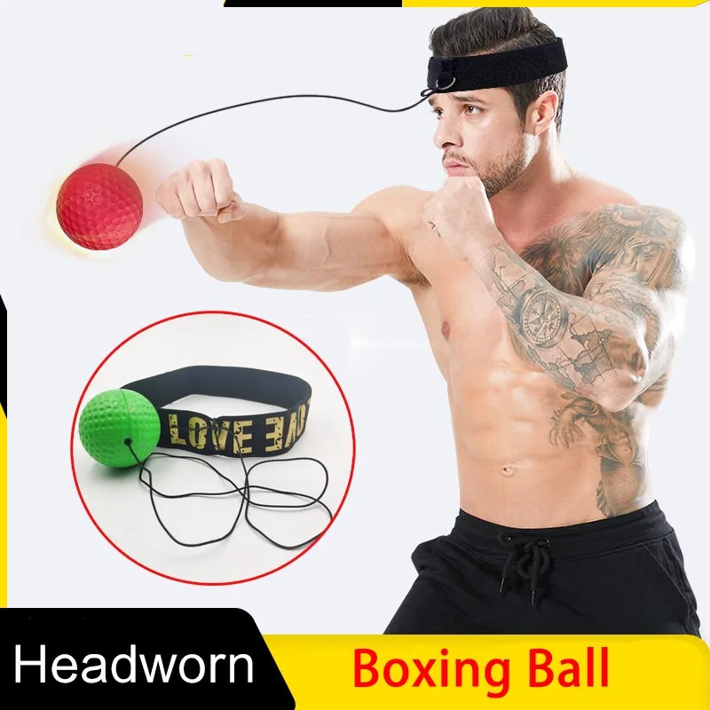 Boxing Reflex Ball Head-mounted PU Punch Ball MMA Sanda Training Hand Eye Reaction Gym Sandbag Muay Thai Boxeo Fitness Equipment head mounted speed ball boxing speed ball boxing reaction ball