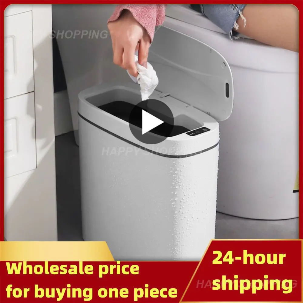 

Intelligent Trash Bin Automatic Smart Sensor Trash Can Rechargeable Induction Touchless Dustbin Bathroom Kitchen Garbage Bin