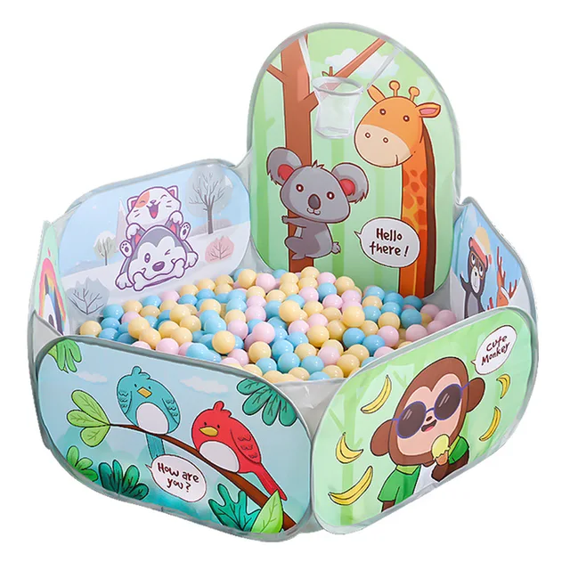 1.2M Portable Playpen for Children Baby Kids Tent Bebe Balls Pit Ocean Balls Pool Cartoon Park Camping Dry Pool Xmas Gift 1