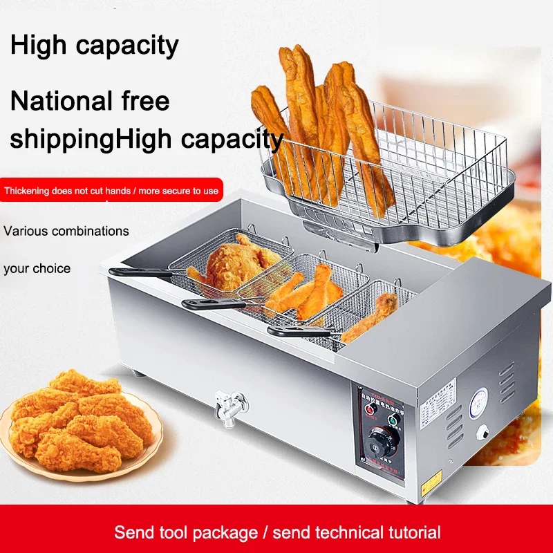 3000w-frying-fritters-machine-commercial-large-capacity-electric-fryer-frying-twist-hemp-balls-automatic-constant-temperature