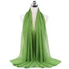 Femmes musulmanes en mousseline de soie Hijab châles écharpe Modal coton Jersey Hijabs plaine douce pour femme musulman Voile bandeau 70*180 cm islamique