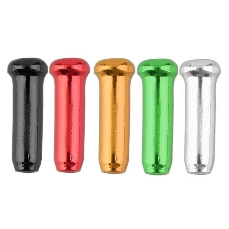 

50 Pcs Bike Cable End Caps Aluminum Alloy Brake Cable End Cover Brake Cable End Tip for Road Mountain Bicycles Durable D5QD