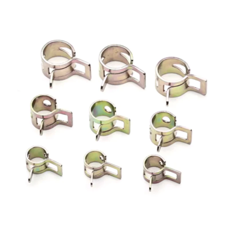 Spring Fuel Vacuum Hose Silicone Hose Pipe Clamp 10 Pcs 5/5.5/6/6.5-25mm for Motorcycle Carburetor Fuel Pipe hose clamps pipe clamps plastic clamps