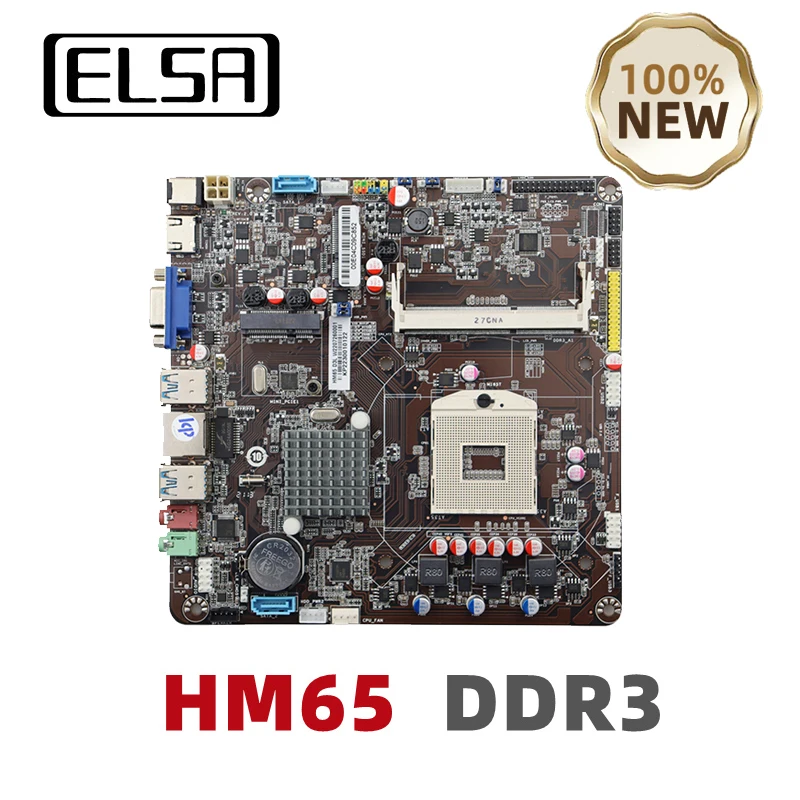 ELSA-HM65-Mini-ITX-Motherboard-PGA-989B-DDR3-Support-Intel-Core-i3-i5 ...