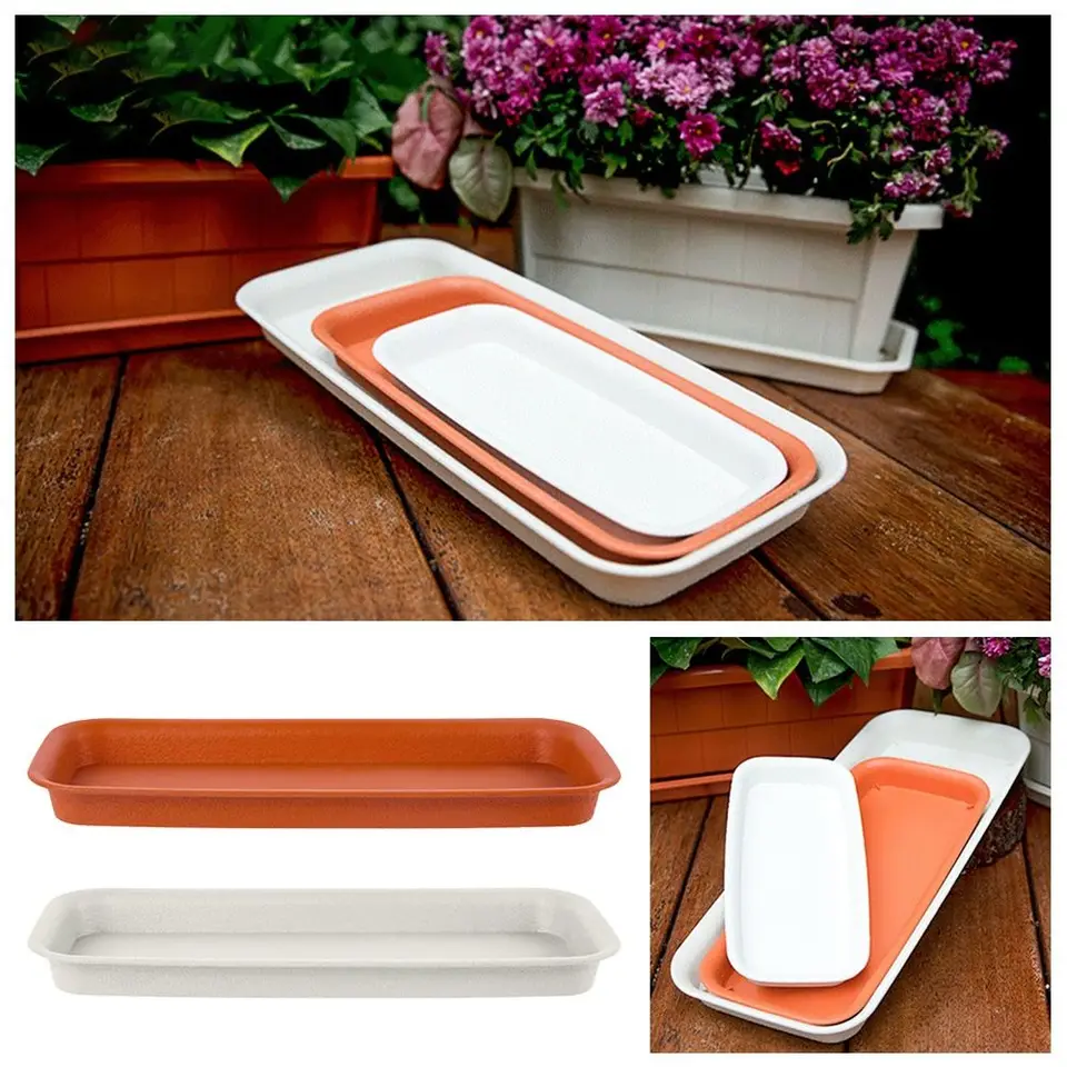 Milisten Plato redondo para plantas, bandejas para macetas, bandejas de bonsái, bandeja de riego, bandejas de goteo, base de maceta, maceta, placa de agua, soporte cuadrado para lavabo, resina, tres