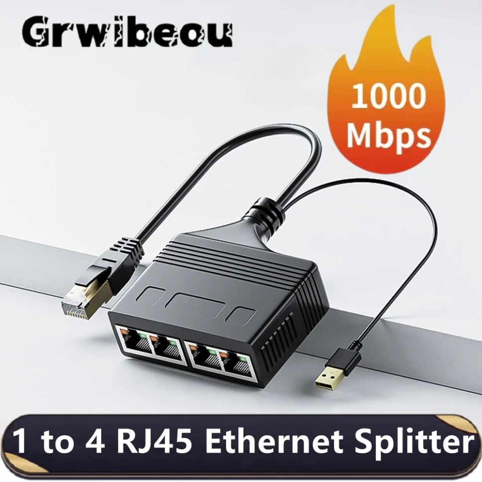 Adaptador Extensor Divisor de Cabo de Rede Dispositivos Compartilhar a Internet ao Mesmo Tempo a Rj45