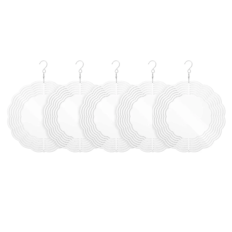 

5 Pack 10-Inch Wind Spinner Blanks Christmas Spinners Sublimation Blanks Spinner