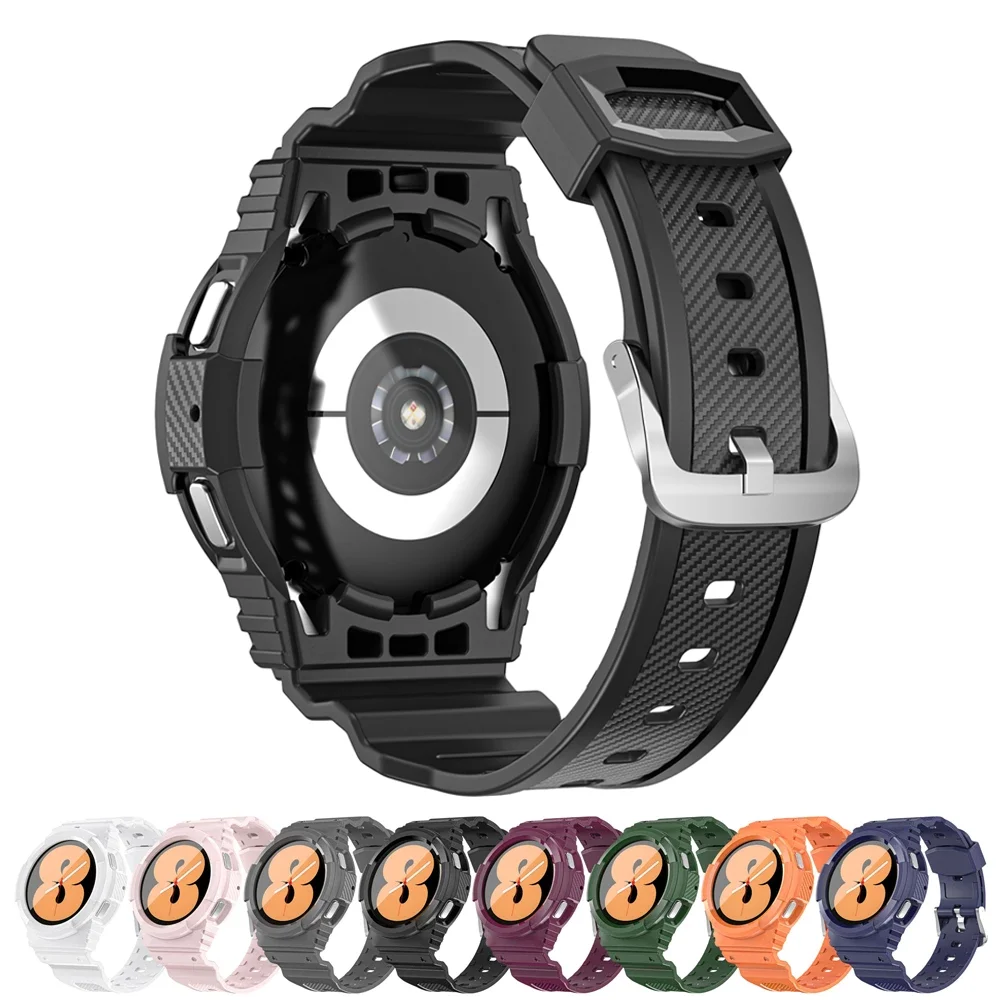 Transparent Case+Band for Samsung Galaxy Watch 6 5 4 40mm 44mm TPU belt  correa