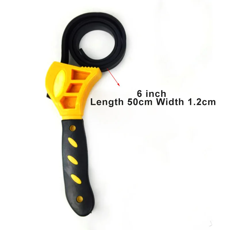 

1 Pc Strap Wrench Multi-Function Rubber Strap Wrench Adjustable Spanner For Any Shape Opener Tool Professional Hand Tools