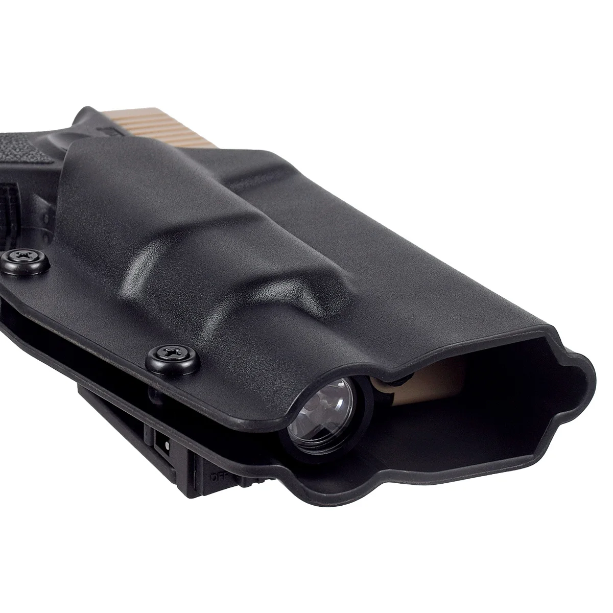 Description Picture 4 of itemGlock17 Glock19 Kydex Holster Waist OWB Quick Release Pistol Light Holsters Mounted Surefire X300U X300 X300V For Glock 17 19