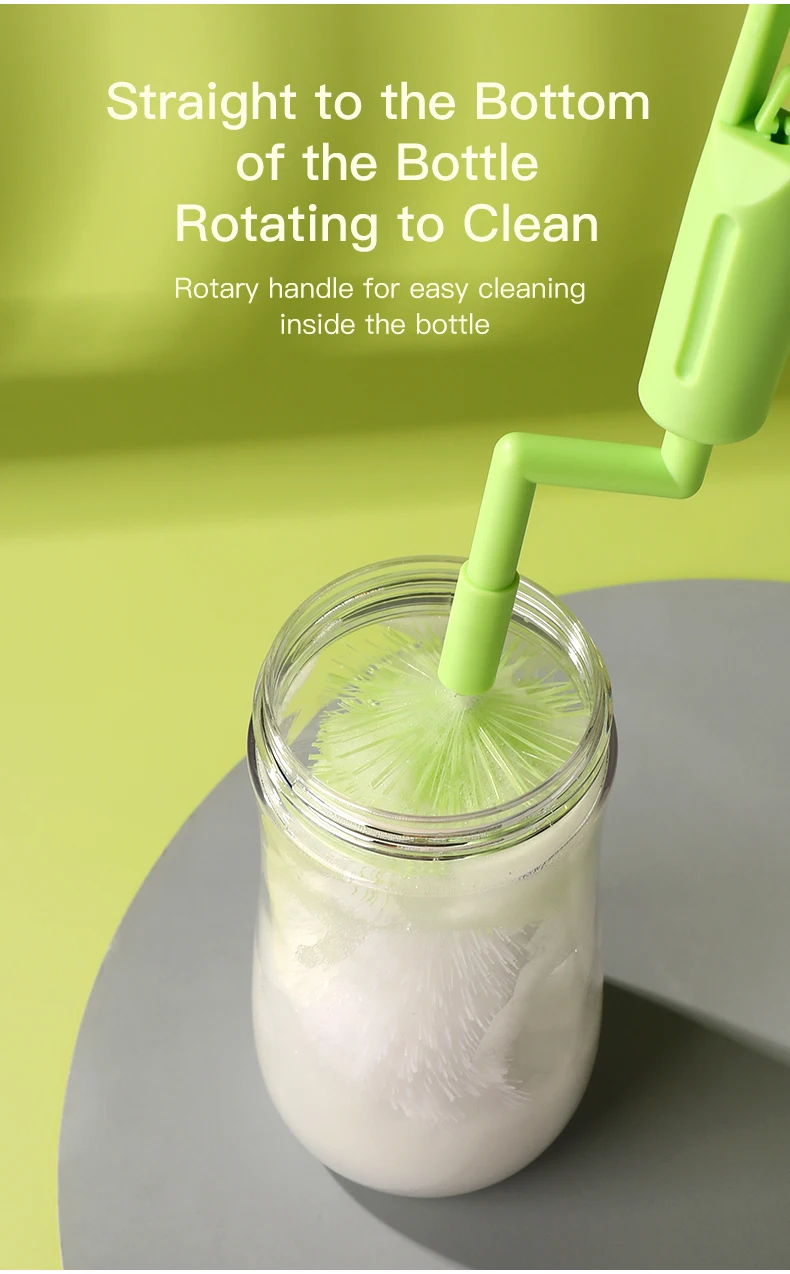 Goupillon Brosse Rotatif 360° en Nylon – Kit de Nettoyage Biberons et Tétines 11 Goupillon Brosse Rotatif 360° en Nylon – Kit de Nettoyage Biberons et Tétines