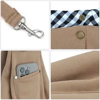 Sac à bandoulière Portable pour animaux de compagnie, poche pour téléphone, sac de transport extérieur pour chien et chat, sac à main de voyage pour chiot et chaton 5