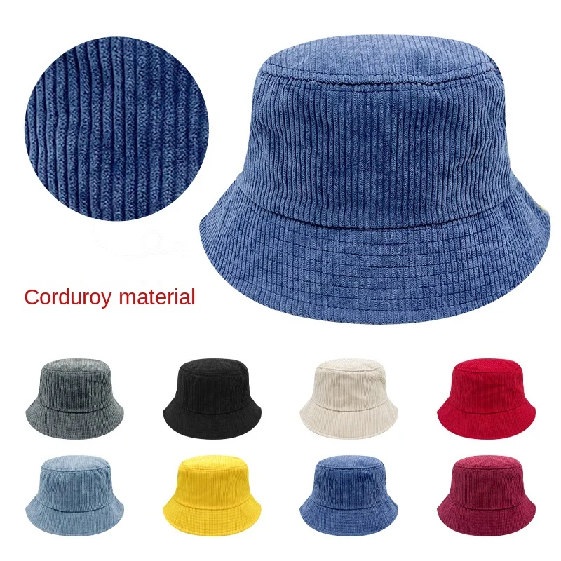 Chapeau Cloche En Velours Côtelé Pour Femme Et Homme - Taille Unique 56-60 Cm - Hiver 2023, Gris Clair - Style Rétro Chaud