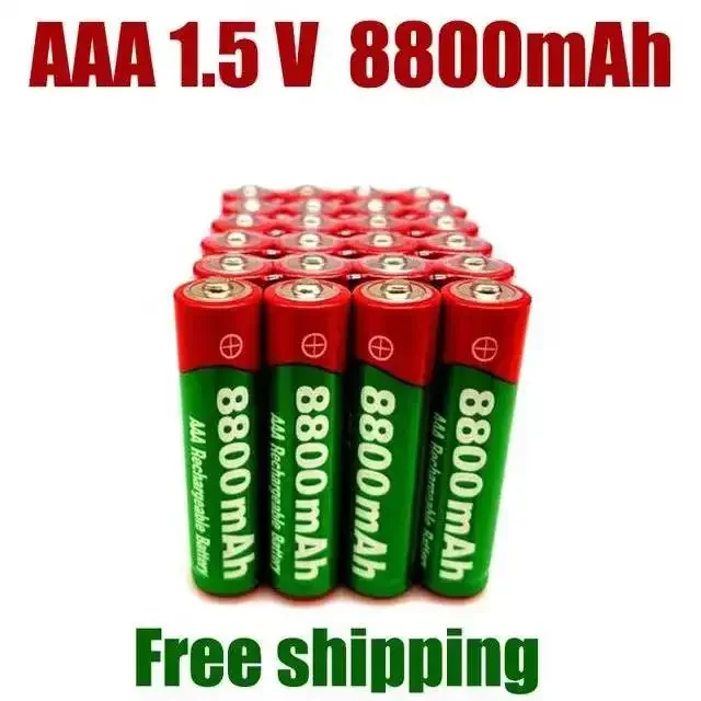 

2023 New 1.5V AAA rechargeable battery 8800mah AAA 1.5V New Alkaline Rechargeable batery for led light toy mp3wait+free shipping