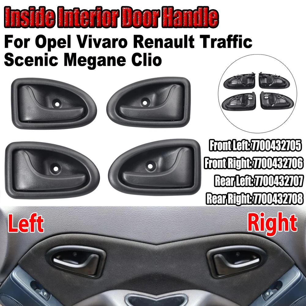 Enhanced Inner Door Handle Set for Renault and Opel Vehicles