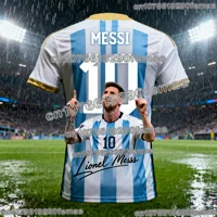 2026 AI MESSI #10 Fan Edition Football Jersey Kids and Adults Soft Training Tee Suitable for Hot Summer Sports Activities 2
