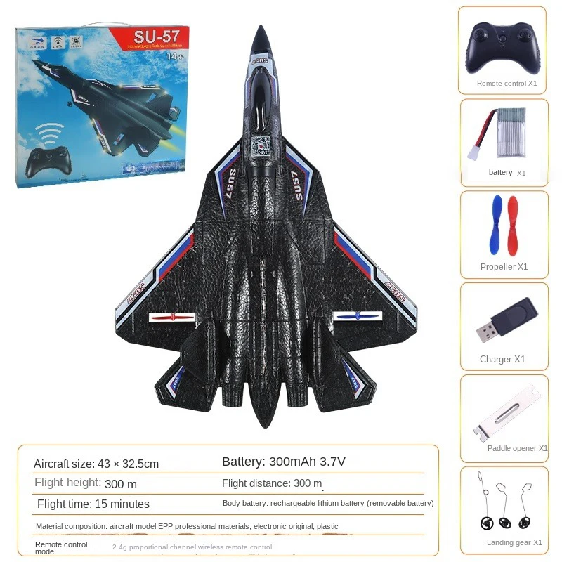 Rc Plane SU 57, ab2 SU-57 Remote conto battery X1 Propeller Xl Charge