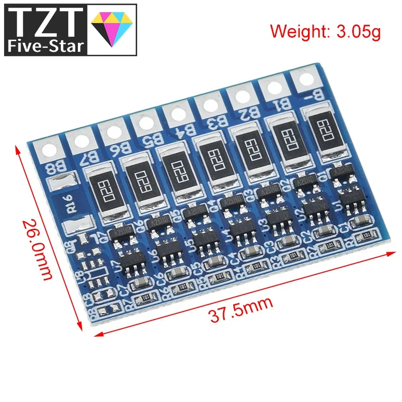 TZT 7S 29.4V 4.2V scheda di protezione della funzione di bilanciamento 66mA 7S li-ion Lipo batteria al litio 18650 batterie modulo bilanciato BMS PCB - immagine 2