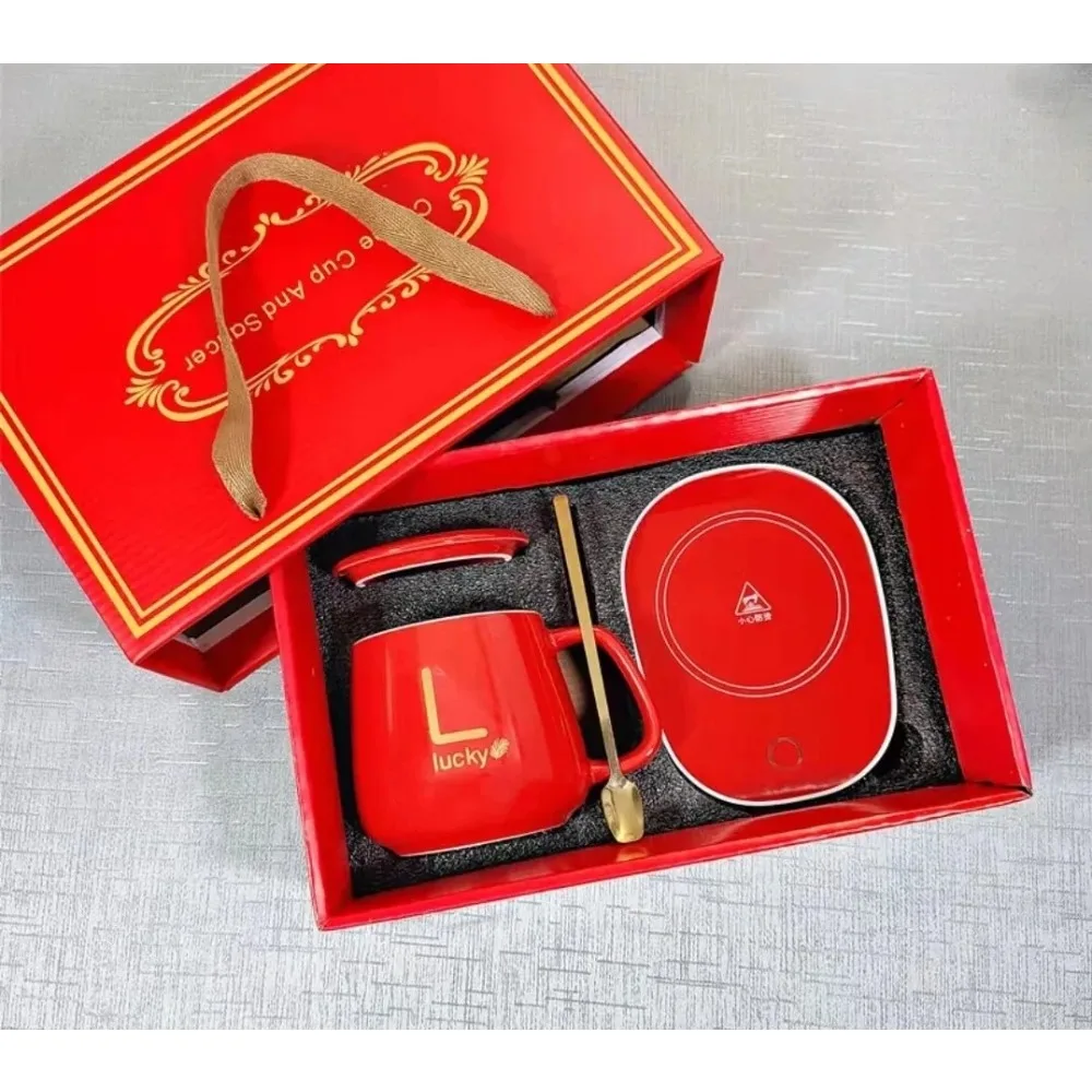 صندوق هدايا كوب سيراميك مع ملعقة وحقيبة تخزين مجمو...