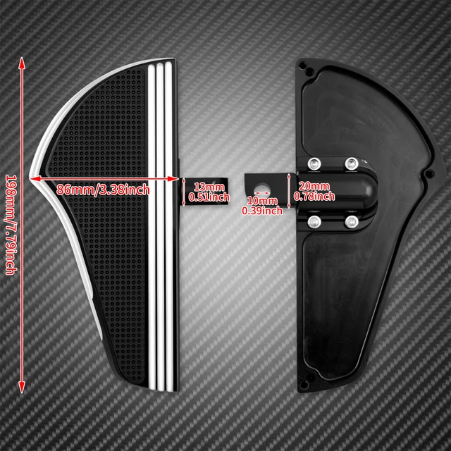 Pedane Poggiapiedi Per Moto - In Gomma, Per Passeggero, Compatibili Con Harley Davidson XL1200 - Foto 8